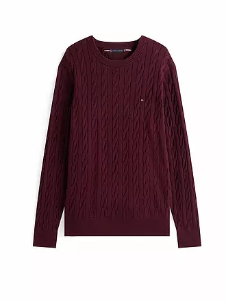 TOMMY HILFIGER | Pull | dunkelrot